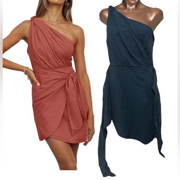 Deep Sea Green Cotton Wrap Dress - Picture 1 of 12